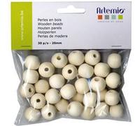 Perle bois rond 20mm 30 pièces - artémio Beige G