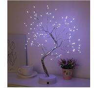 Perle branche dorée rose fleur arbre avec lumières Mini arbre ornement chaud blanc LED lumière tableau décoration intérieur ou extérieur utilisation pour Noël maison fête mariage