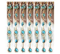 Perle Charmes 1 mètre 6mm perles de cristal colorées chaîne perlée perle de verre KC collier en or chaîne accessoires for la fabrication de bijoux artisanat bricolage collier coréen bijoux fait à la m