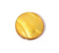 Perle coquille de perle mère disque brillant or diam.20mm. 250gr. env.100u. 1,10mm. Env.