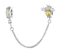 Perle d'arrêt fleur papillon en argent sterling 925 véritable pour bracelet Pandora, Cristal