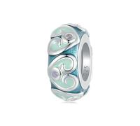 Perle d'arrêt fleur papillon en argent sterling 925 véritable pour bracelet Pandora, Silicone
