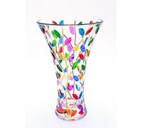 Perle d'Arte - Vase Laurus Large Multicolore en Cristal Peint à la Main, Style Murano, Venise