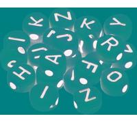 Perle Dé Alphabet 7mm Blanc Et Noir 300 Pièces