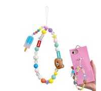 Perle De Chaîne De Téléphone Portable - Chaîne De Téléphone Portable Pour Talon En Bois | Bande De Téléphone Portable De Perles - Bracelet De Chaîne De Téléphone Portable Esthétique, Perles Pe