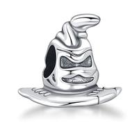 Perle de charme en argent 925 avec bracelet et colliers pour femmes, signe du chapeau magique avec Zircon 5A pour femmes