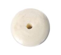 Perle de corne disque blanc diam.7mm. 200u. 1,90mm.