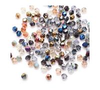 Perle de cristal à facettes en verre noir 2/3/4/5/6/8/10 mm for l'artisanat, la fabrication bijoux, les breloques, accessoires, travaux d'aiguille(Dd mixed,3mm 330pcs)