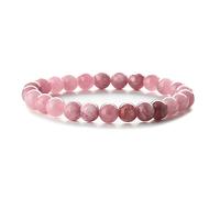 Perle de Pierre précieuse Naturelle Extensible de 8 mm - Agate Ronde calcédoine énergie Bonne Chance Cadeau perlé pour Elle