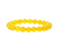 Perle de Pierre précieuse Naturelle Extensible de 8 mm - Agate Ronde calcédoine énergie Bonne Chance Cadeau perlé pour Elle