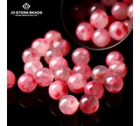 Perle de Quartz Rose de pluie en fleur de cerisier naturelle, pierre précieuse ronde d'espacement ample pour la fabrication de bijoux, accessoire de Bracelet et de collier à faire soi-même, 1 pièce Ro