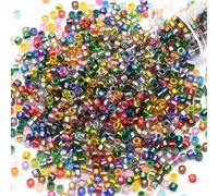 Perle De Rocaille Intérieure De Couleur Argent 2mm,Perles Artisanales En Verre,Bracelets,Collier,Anneau,Fabrication De Graine Pour Artisanat D'art - Type [Pz927]-2mm 1200pcs-Bottle
