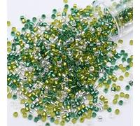Perle De Rocaille Intérieure De Couleur Argent 2mm,Perles Artisanales En Verre,Bracelets,Collier,Anneau,Fabrication De Graine Pour Artisanat D'art - Type [Pz921]-2mm 1200pcs-Bottle