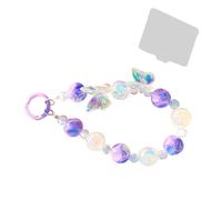 perlé de téléphone, dragonne de téléphone en bracelet en papillon perlé