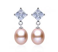 Perle d'eau douce Perle Shiny Zircon Garde d'oreille Boucle d'oreille Naturel Boucle d'oreille Bijoux de mariage pour les femmes