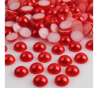 Perle Demi-Ronde Rouge Abs 500g, 1.5/2/2. Perles Artisanales Pour Fabrication De Bijoux, Accessoires Pour Vêtements, 5/3/4/5/6/7/8/9/10/11/12mm
