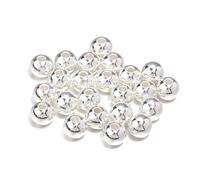 Perle D'espacement Ronde En Acrylique Pour Bijoux De Bricolage,Perles Arc-En-Ciel En Plastique Colorées,Perles Abs,3mm,4mm,6mm,8mm,10mm,12mm - Type Silver Plated-5mm 500pcs