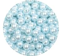 Perle D'espacement Ronde En Acrylique Pour Bijoux De Bricolage,Perles Arc-En-Ciel En Plastique Colorées,Perles Abs,3mm,4mm,6mm,8mm,10mm,12mm - Type Light Blue-4mm 1000pcs