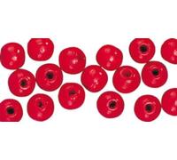 Rayher Perles en bois FSC 100% création bijoux, polies 8mm ø 82pc rouge, 1250218