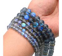 Perle en pierre naturelle Oeil de tigre Lava Amazonites Agates indiennes Jaspers Améthyste Perles de bijoux pour bracelet à bricoler soi-même 4-12 mm-Pierre de lune grise, 12 mm 27 à 30 pièces