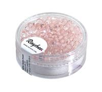 Perle facettée en verre, 3 mm ø, quartz rose, boîte 100 pièces