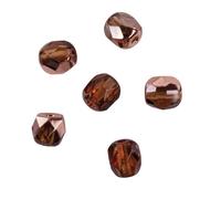 Perle Facettée En Verre, 4 Mm Ø, Praliné Irisée, Boîte 100 Pièces