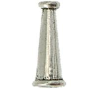Perle Métal Cône 16x6 Mm Argenté