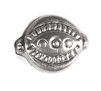 Perle métallique aluminium ovale argenté 14x11mm. 200u. 1,90mm.