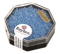 Perle - MIYUKI - Delica - 1,6 mm - Aigue marine - Transparent dépoli - Rainbow