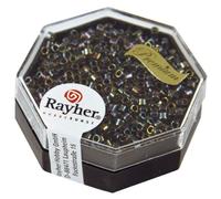 Delica-rocailles, 2,2mm transparent Rainbow, boîte, arc en ciel, 9g