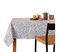 Nydel Nappe Perle Enduction Acrylique, Bleu, Ronde 160 cm
