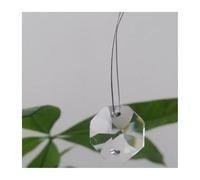 Perle octogonale en cristal à multiples facettes, 16-30mm, 2 trous, pièces de lampe de lustre, décoration de la maison, 10 pièces(16mm)