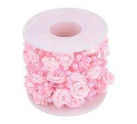 Perle Perle Rouleau, 10 m/Rouleau Perle Artificielle Rose Perles Chaîne Connectée pour DIY Décoration De Fête De Mariage pour Fleur Arbre Guirlande Bouquet De Mariée[Rose]Bordures perlées