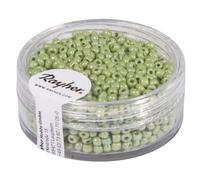 Perle Rocaille 2 Mm Opaque Lustré Vert Clair 17 G