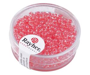 Perle Rocaille Arktis Lustrée Rose Corail 2,6mm 17 G