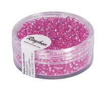 Perle Rocaille Garniture Argenté 2 Mm Rose Foncé 17 G
