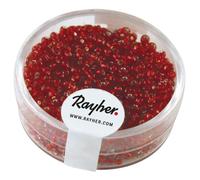 Perle Rocaille Garniture Argenté 2 Mm Rouge 17 G