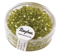 Perle Rocaille Garniture Argenté 4 Mm Vert Clair 17 G