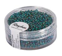 Perle Rocaille Garniture Argenté Rainbow 2mm Emeraude 17 G