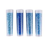 Perle Rocaille Tubes 8 G Bleu Clair 4 Pièces