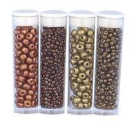 Perle Rocaille tubes 8 g Cuivre doré 4 pièces
