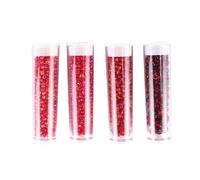 Perle Rocaille Tubes 8 G Rouge 4 Pièces