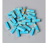 Perle tubulaire carrée en pierre naturelle, 4x13mm, Lapis Agates, perles plates rectangulaires, breloque pour la fabrication de bijoux, bricolage, Bracelet Chakra en vrac, en vrac