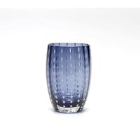 Perle Tumbler En Verre - Verre Coloré Transparent Fait Main,Cl 32 H 109mm D 71mm - Set 6 Pièces - Gris Bleu