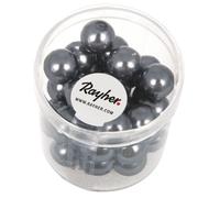 Rayher Lot de Perles de Cire en Verre Renaissance, Gris Anthracite, 35 pces, Ronde Ø 10mm, Arts créatifs, décorations, Bijoux -14403572
