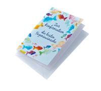 Perleberg Basic Classic Collection Carte de félicitations de confirmation avec motif poisson Enveloppe assortie 11,6 x 16,6 cm