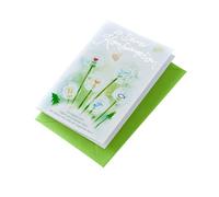 Perleberg Basic Classic Collection Carte de vœux de confirmation avec icônes et motif texte, carte de confirmation avec enveloppe colorée de 11,6 x 16,6 cm