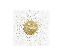 Perleberg Black&Gold Collection Carte d'anniversaire avec enveloppe et beau motif Collection Black&Gold 15 x 15 cm