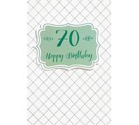 Perleberg Carte d'anniversaire avec numéro 70 - Carte élégante pour 70e anniversaire avec enveloppe - Belle carte d'anniversaire 11,6 x 16,6 cm - Carte d'anniversaire pour une surprise réussie