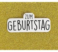 Perleberg Carte d'anniversaire de qualité supérieure de la collection Midi Card - Carte d'anniversaire à paillettes de qualité supérieure - Jolies cartes d'anniversaire avec enveloppe 6,5 x 8 cm -